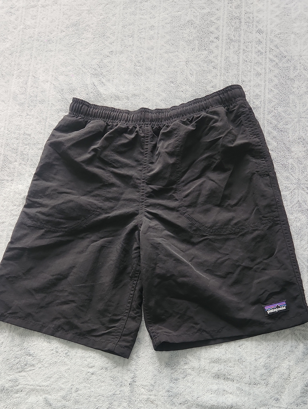 Patagonia Black Elastic-Waist Outdoor Shorts